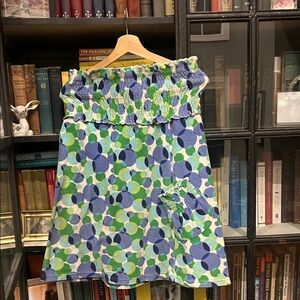 Vintage Colorful Circle Patterned Terry Cover Up